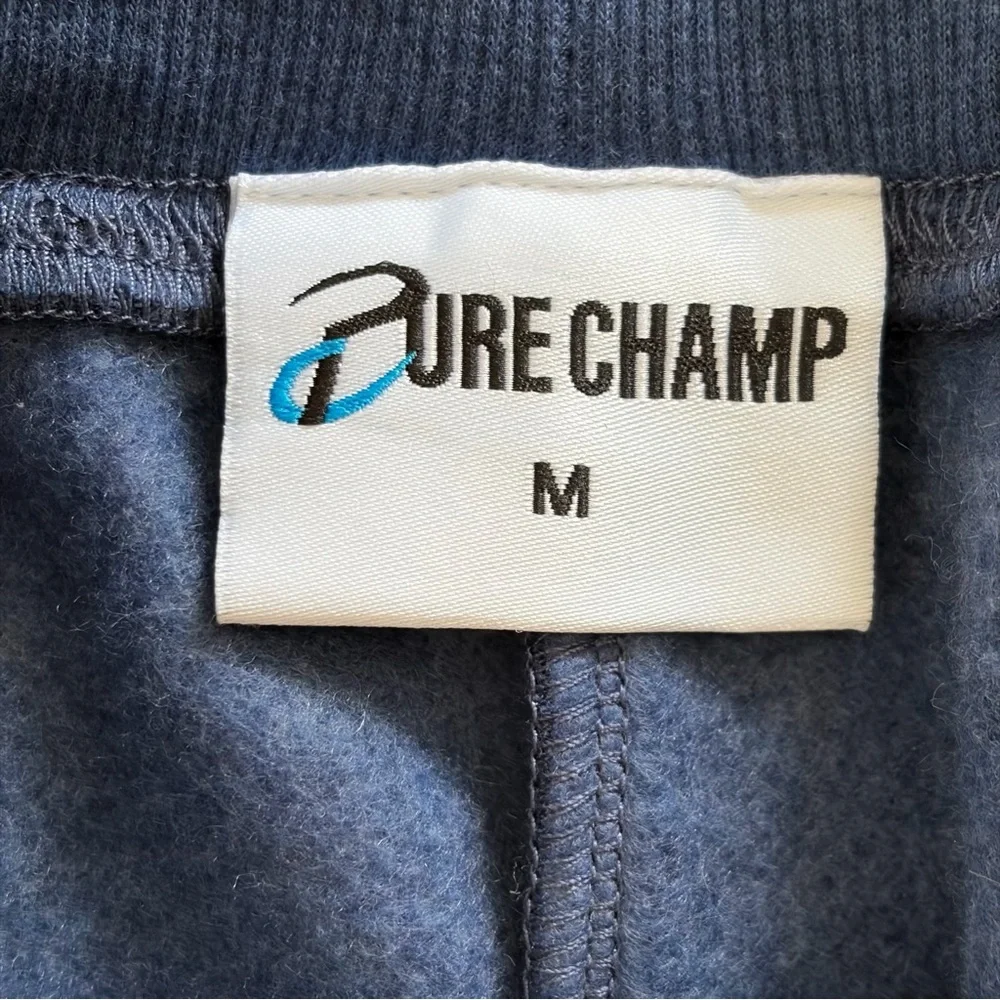 Pure Champ Men’s Blue Jogger Sweatpants Size M Zip Pocket Athletic